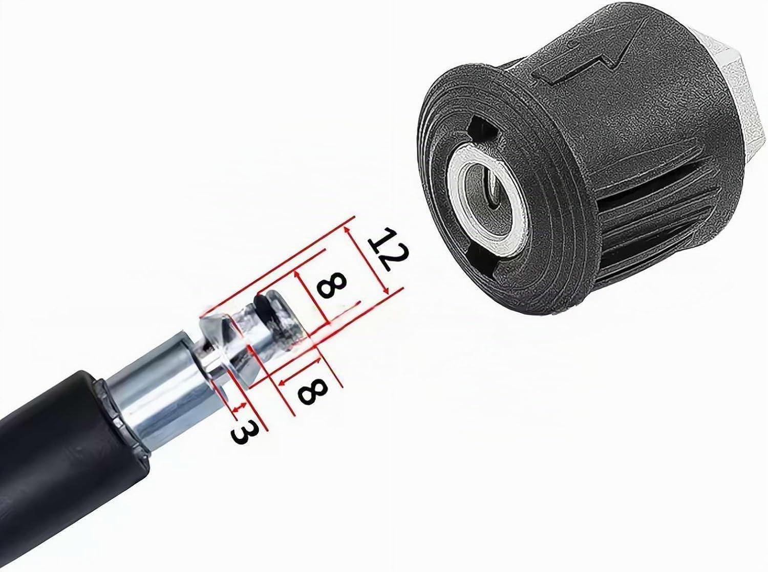 YUET Acoplador Rápido de Alta Presión para Pistolas, Adaptador de Conector de Manguera para Nilfisk/Bosch, Arandela de Alta Presión, Acoplamiento de Tubería de Montaje