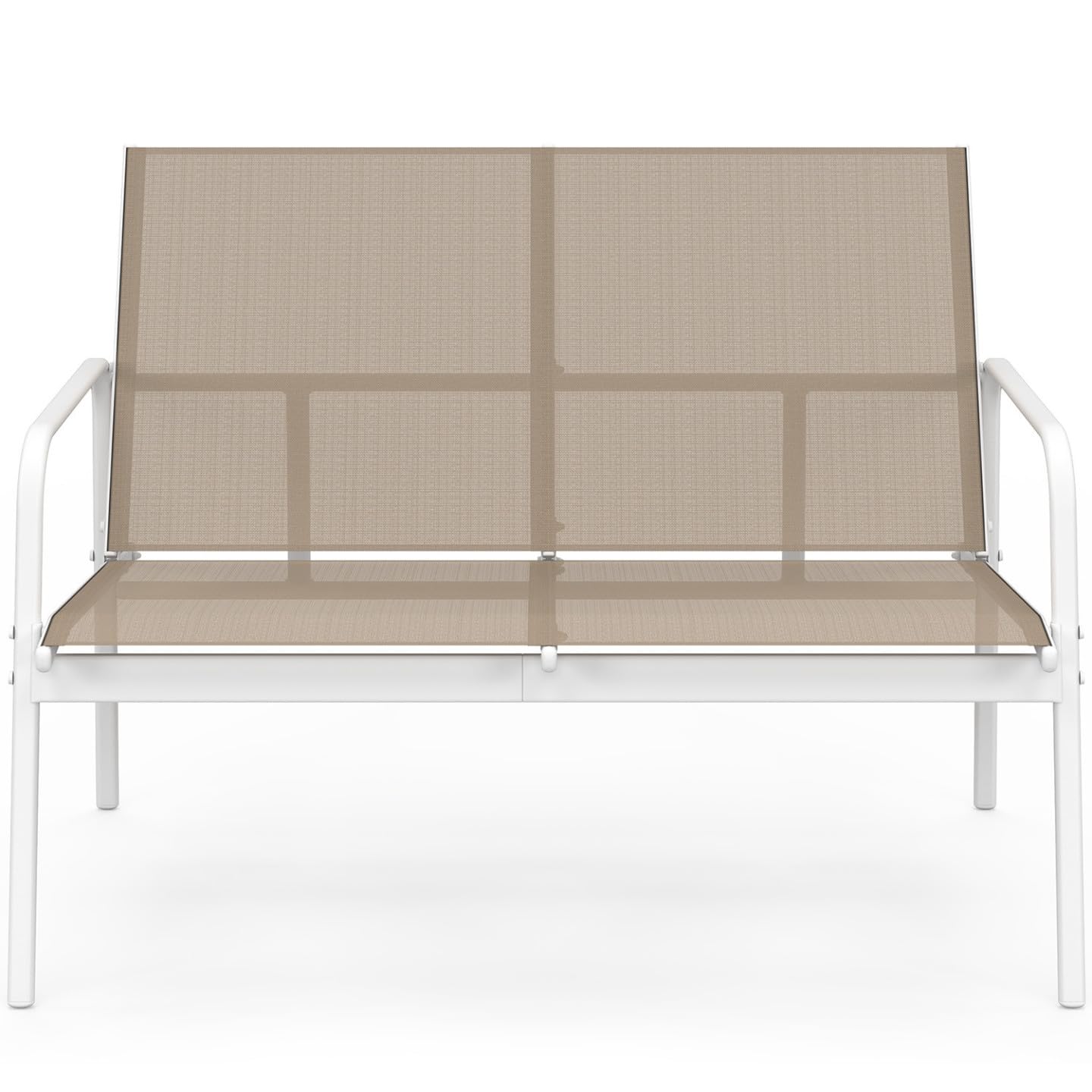 IDMarket - Set di mobili da Giardino Basso a 4 posti TOLEDE con Divano, poltrone e Tavolo in Bianco e Beige