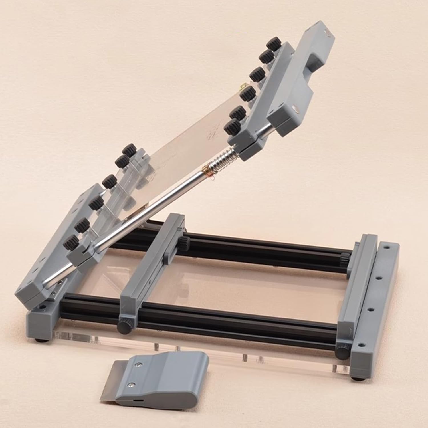 Impresora manual de pasta de soldadura de malla de acero con raspador de 80 mm, posicionamiento preciso, para pequeñas empresas y aficionados a la electrónica, 250 mm x 250 mm