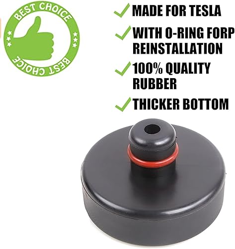 Miniatura 3 de muge racing Almohadilla de elevación de gato para Tesla Model 3SXY, adaptador resistente con bolsa de almacenamiento (4 piezas)