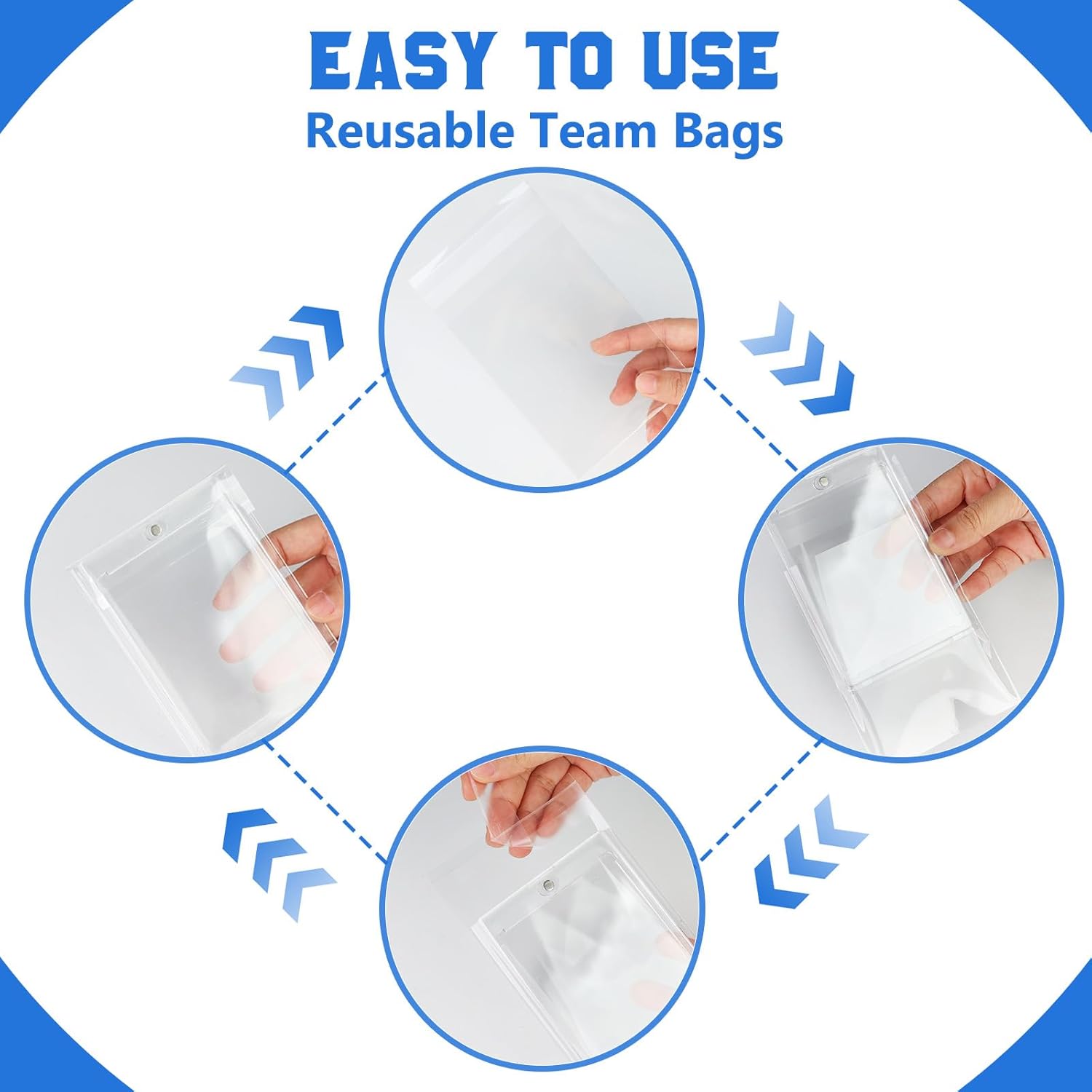 DEDC 1500Pcs Team Set Bags Card Sleeves for One Touch Magnetic Card Holder, Team Bags for Trading Cards Resealable Card Sleeves Exact Fit Sleeves for 35PT Magnetic