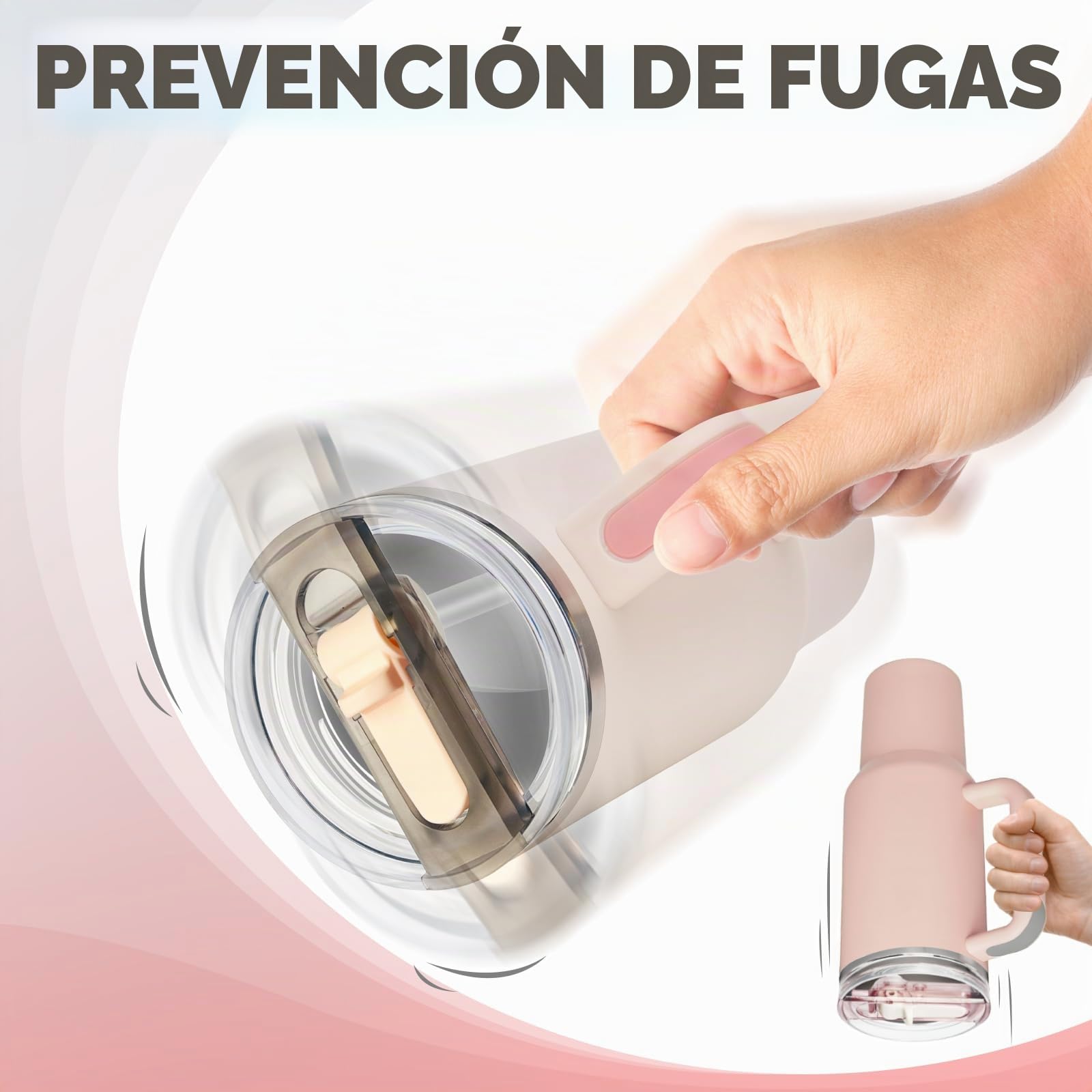 DealKits 2 unidades compatibles con la tapa Stanley Cup a prueba de fugas, tapa de repuesto para taza de 40 oz, con 2 pajitas y 1 pajita, sin BPA, apto para lavavajillas, reutilizable (blanco + rosa)