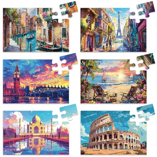 Biarek 6 Packs 16 Piece Dementia Puzzles For Elderly Large Jigsaw Puzzles Alzheimers Dementia Products And Activities For Seniors Puzzles Easy Memory Cognitive Games For Seniors Gift For Elderly Adults cover