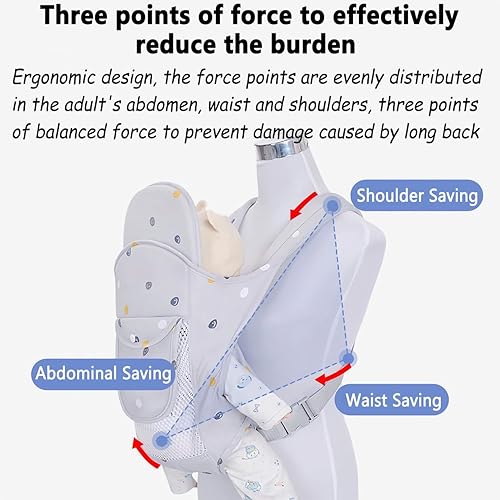 Miniatura 6 de Portabebés para recién nacidos a niños pequeños con bolsillo, portabebés suave para recién nacidos, 4 en 1, portabebés para recién nacidos y