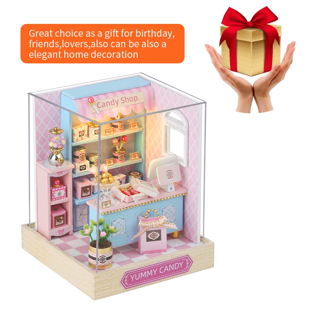 Kit maison de poupée miniature à collectionner à faire soi-même, avec lumières LED et cache anti-poussière (S2010) - France Kit maison de poupée miniature à collectionner à faire soi-même, avec lumières LED et cache anti-poussière (S2010) - France