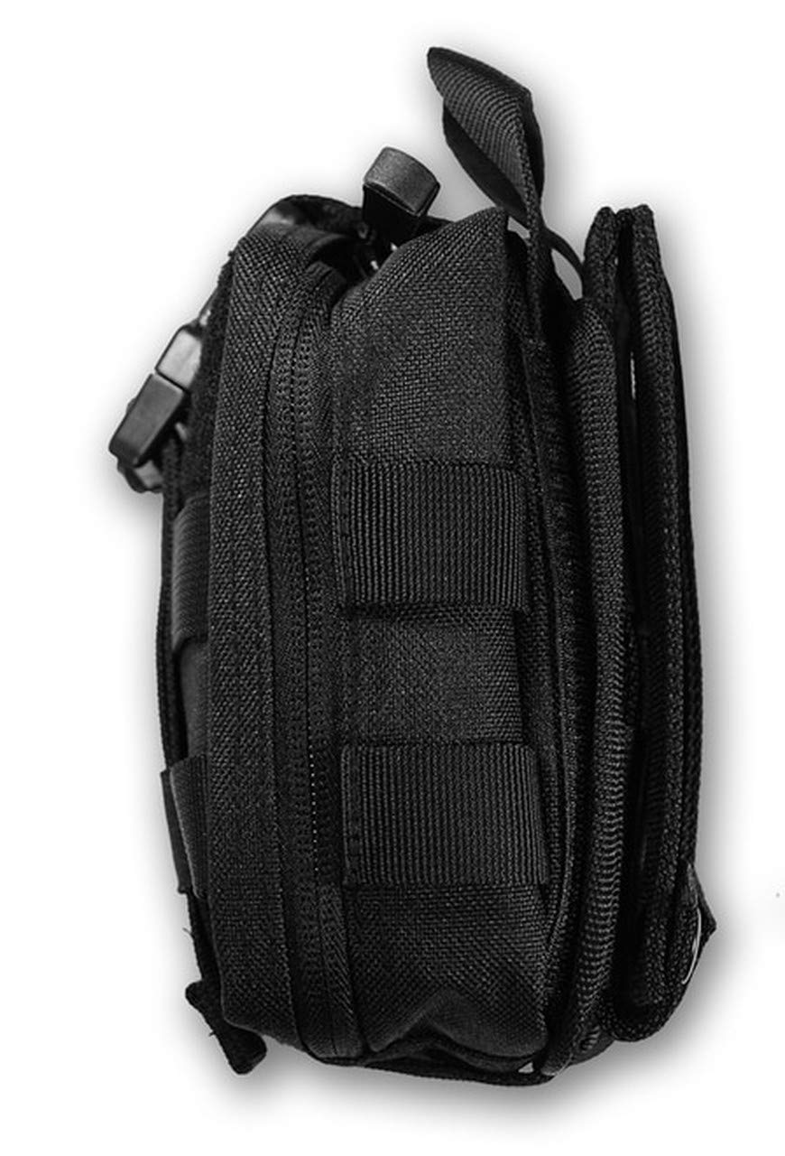 Rescue Essentials Compact IFAK Rip-Away Pouch – Tactical Medic First Aid Pouch with Molle Capability and Rip Away Panel (OD Green)