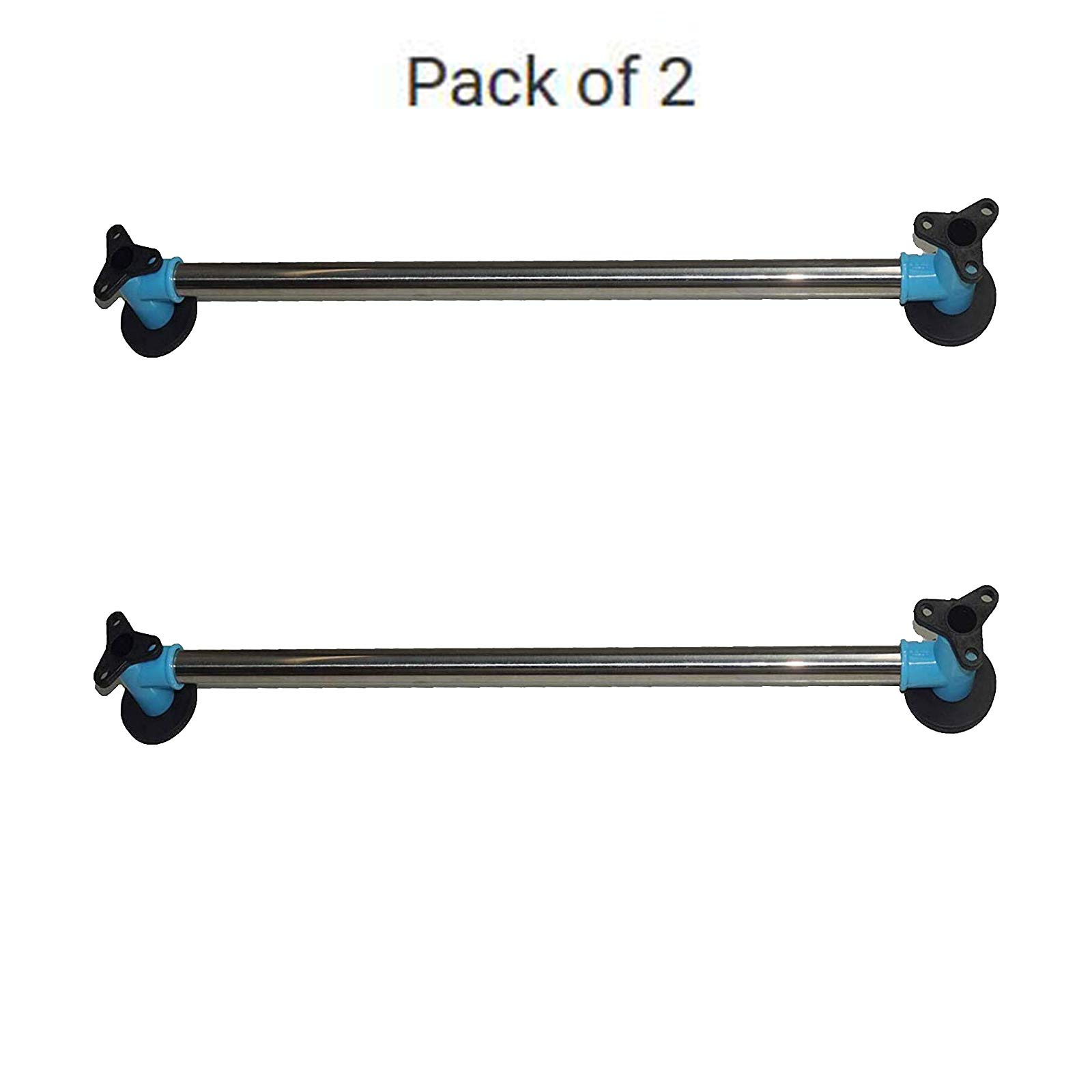 Pmsanzay 18-Inches Magnetic Towel Bar Towel Rack Dish Towel Holder Dish Cloth Hook Hanger Storage for Refrigerator,Stove,Oven,Dishwasher,Kitchen Sink,Washing Machine for Hand, Dish, Tea Towels - 2/PK