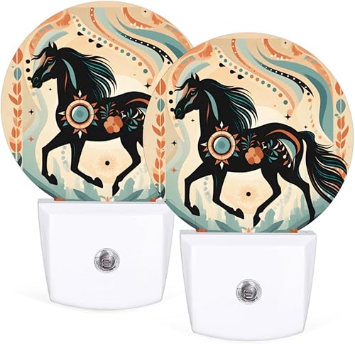 2 luces nocturnas enchufables, luces nocturnas de alpaca enchufables a la pared, luz nocturna cálida, flores, sensor de atardecer a amanecer, luces