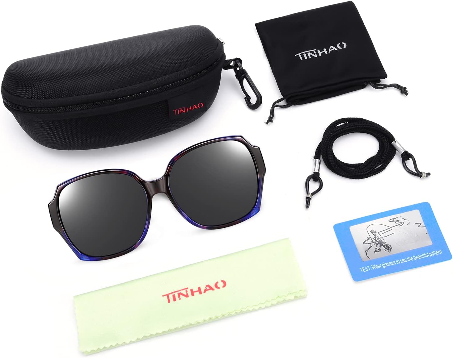 Polarized Fit Over Glasses Sunglasses For Women Men, Trendy Square Sunglasses Over Glasses UV Protection - Image 7