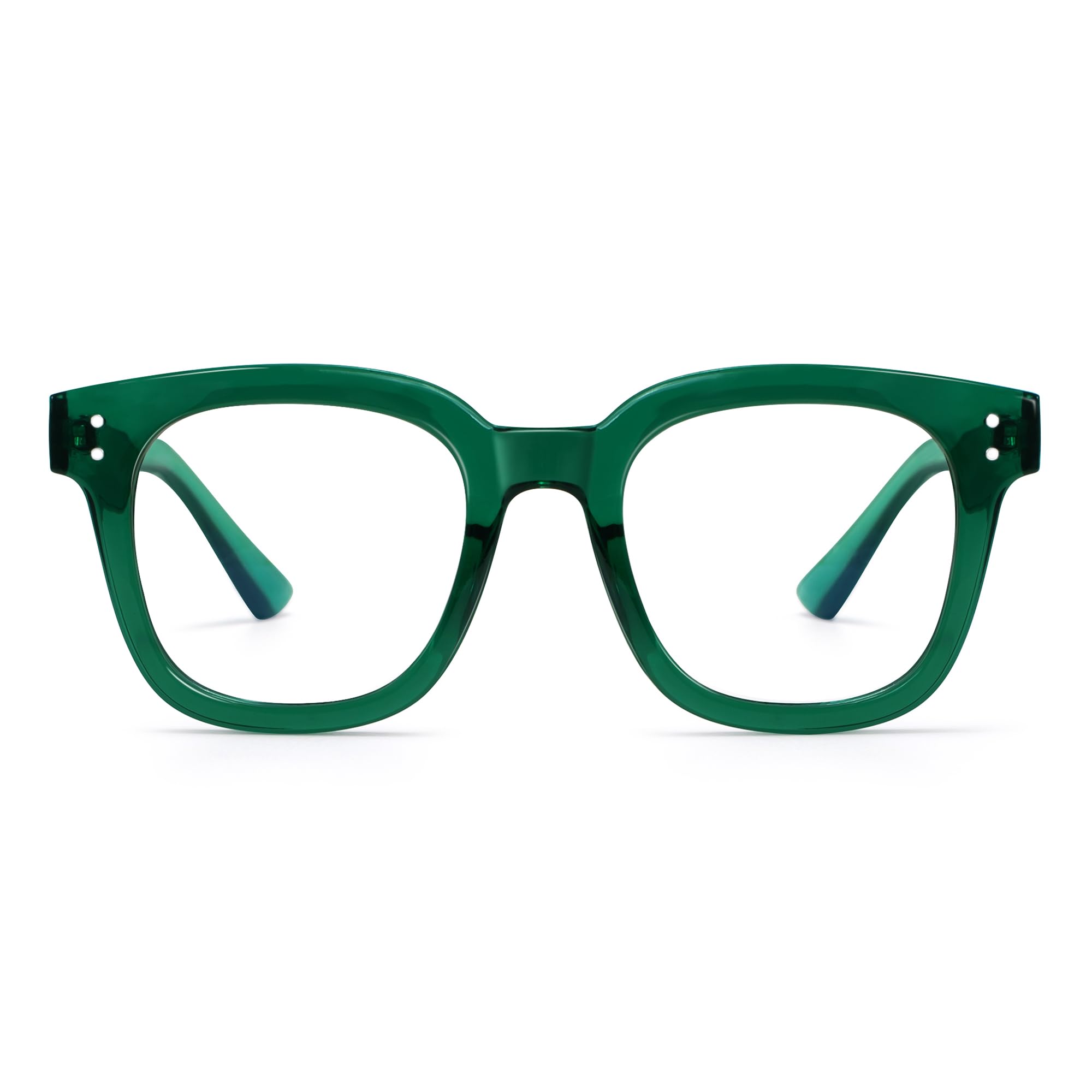 Madison Avenue Blue Light Blocking Glasses Oversized Fashion Blue Light Glasses for Women Anti Eyestrain & UV Protection Computer Eyeglasses (Green)