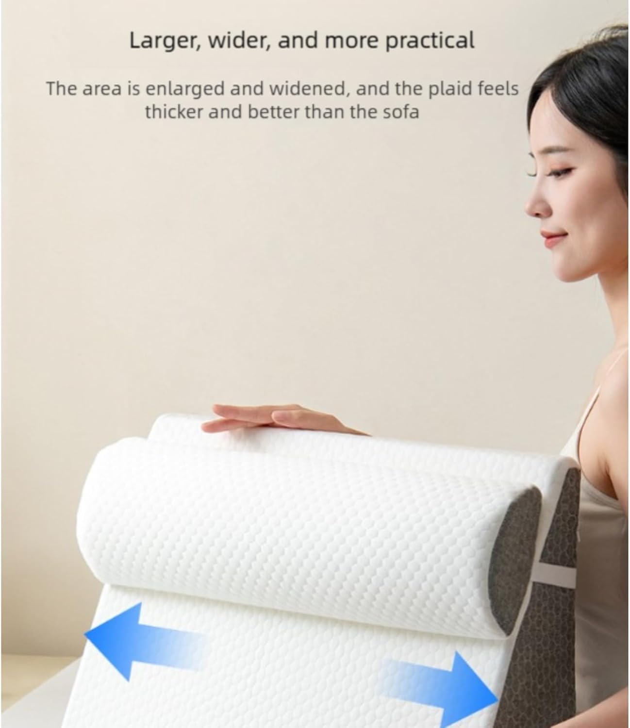 Healpurea 2.0 Sleep Pillow, Memory Foam, 30° Golden Tilt Angle, Relieves Pressure on the Back, Neck, and Shoulders, for Back and Side Sleepers, Removable and Washable Reclining Cushion
