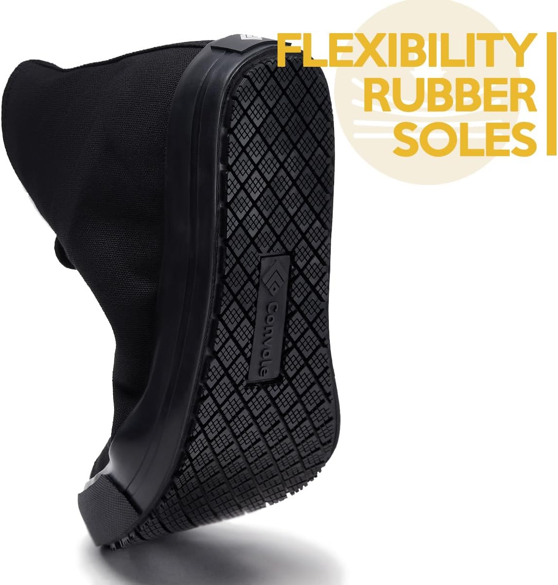 Non-Slip Work Shoes for Men & Women, Unisex Oil & Water Slip-Resistant Sneakers for Food Service, Black High Top Restaurant Server Boots, Comfortable Casual Stain Resistant Chef Kitchen Shoes - Image 8