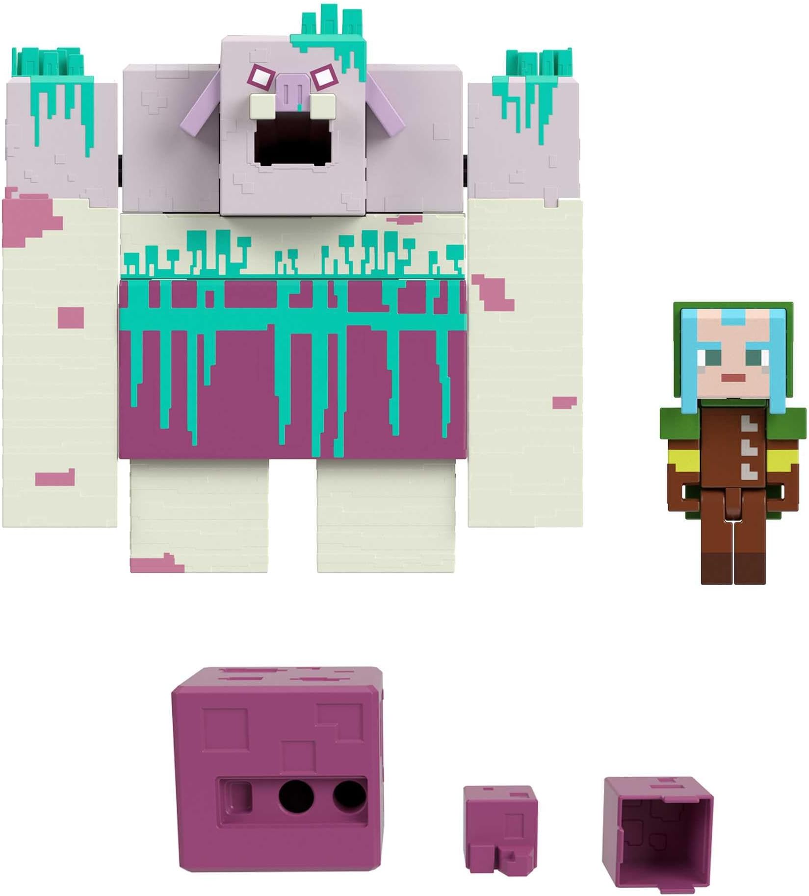 Minecraft Legends Action Figure, Devourer with Slime Attack Move & Accessory, Collectible Toy in 3.25-inch Scale