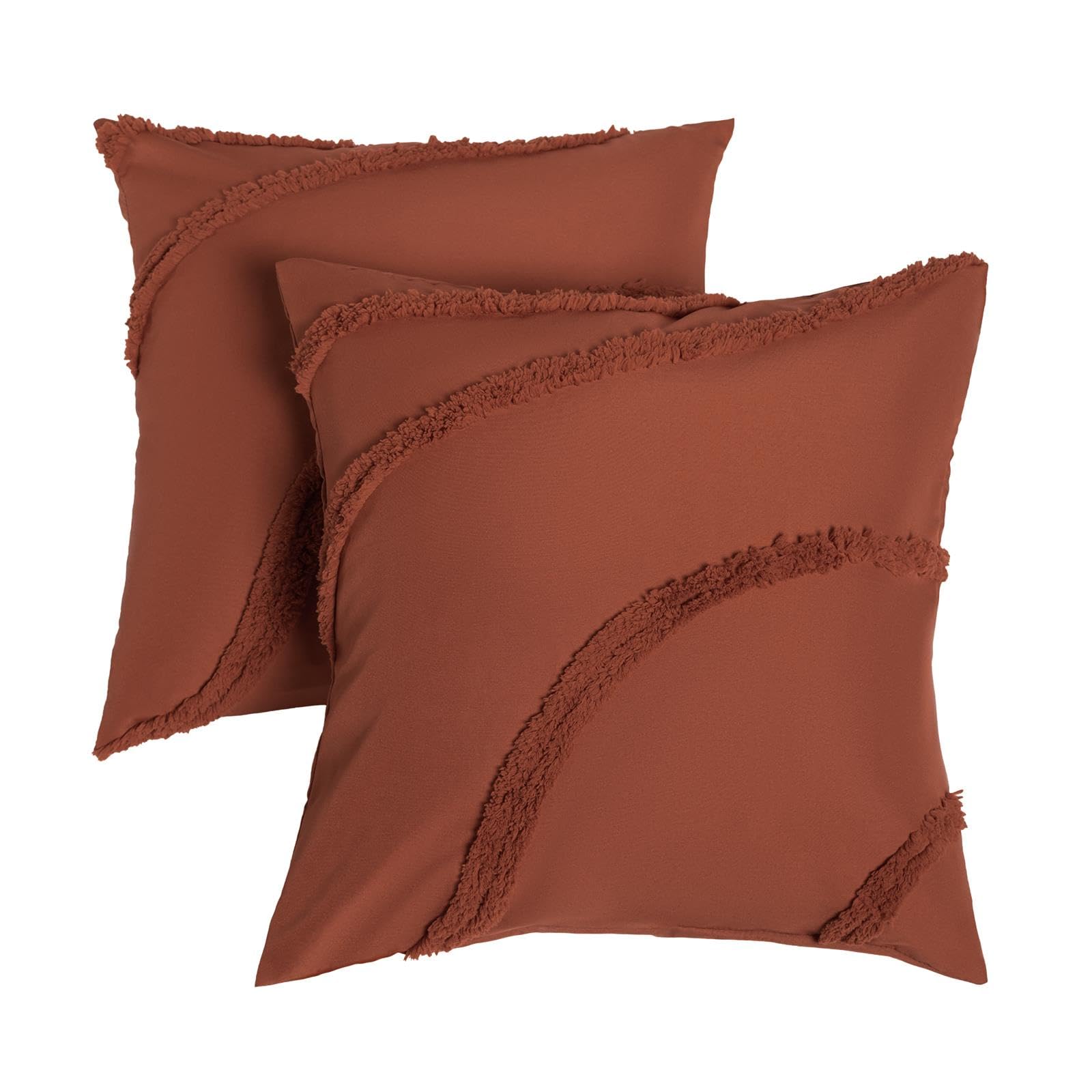 Ohs 2 X Tufted Contour Cushion Cover Luxury ModernRust from B&Q