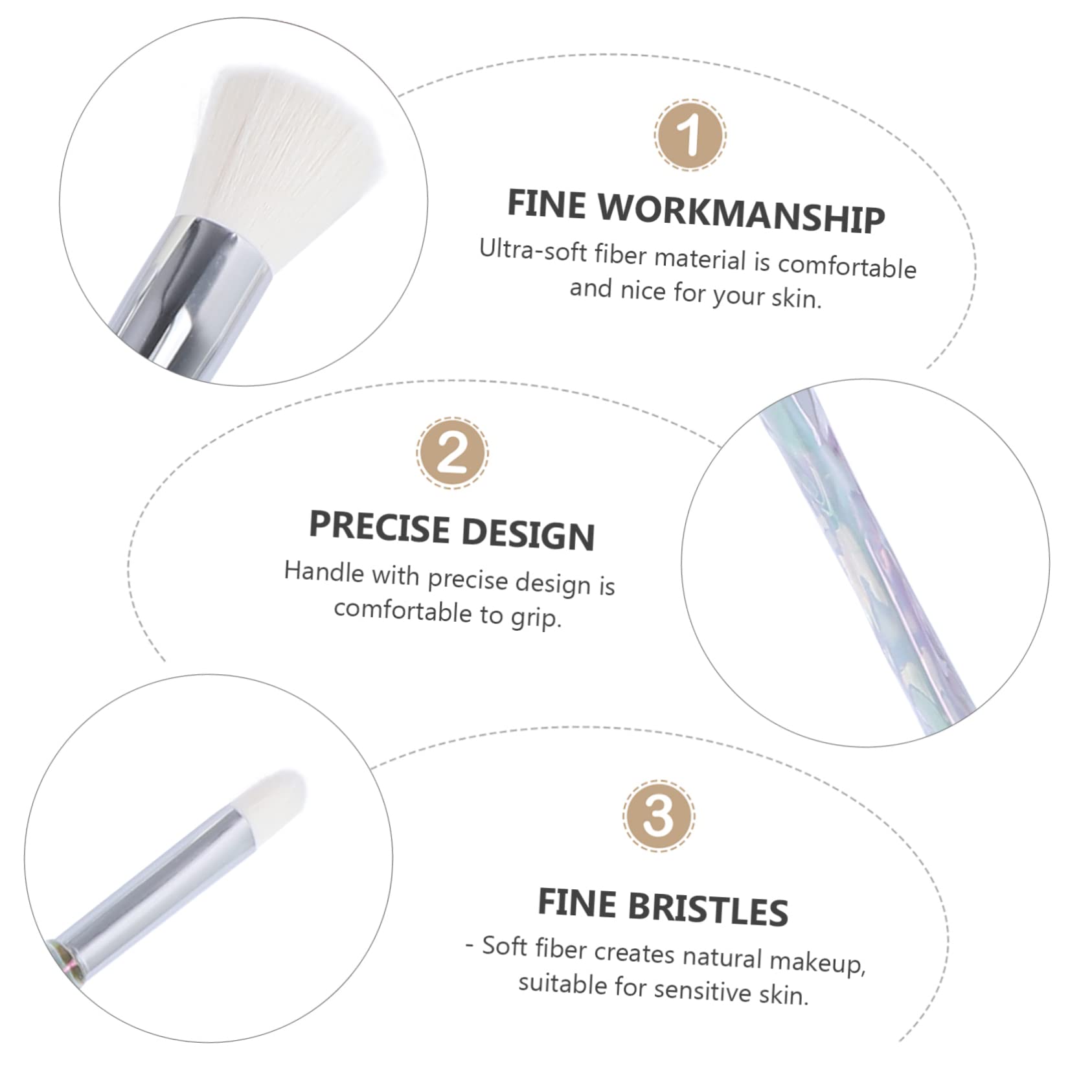Didiseaon 20piezas Pinceles De Maquillaje Profesional Mango Transparente Para Facial y De Accesorios De y Fáciles De Limpiar