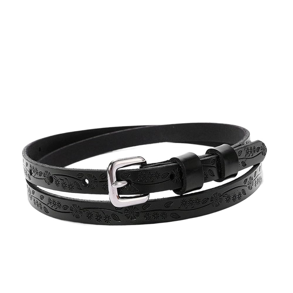ベルト   Female Black 25mm Pebble Pattern Cowhide Belt D Women'S Cowhide Belt Leather Casual Female Version Of The