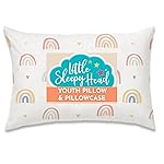 Little Sleepy Head Youth Pillow, 16x22 inch, Jumbo Toddler Pillow with Hypoallergenic Pillowcase - Perfect Travel Pillow (Rainbows)