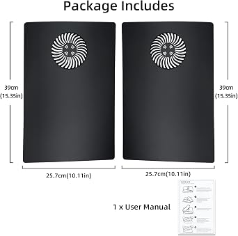Mcbazel Cover Plates for PlayStation 5 Digital Edition, Vented PS5 Plates