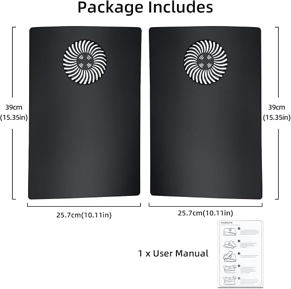 Mcbazel Cover Plates for PlayStation 5 Digital Edition, Vented PS5 Plates