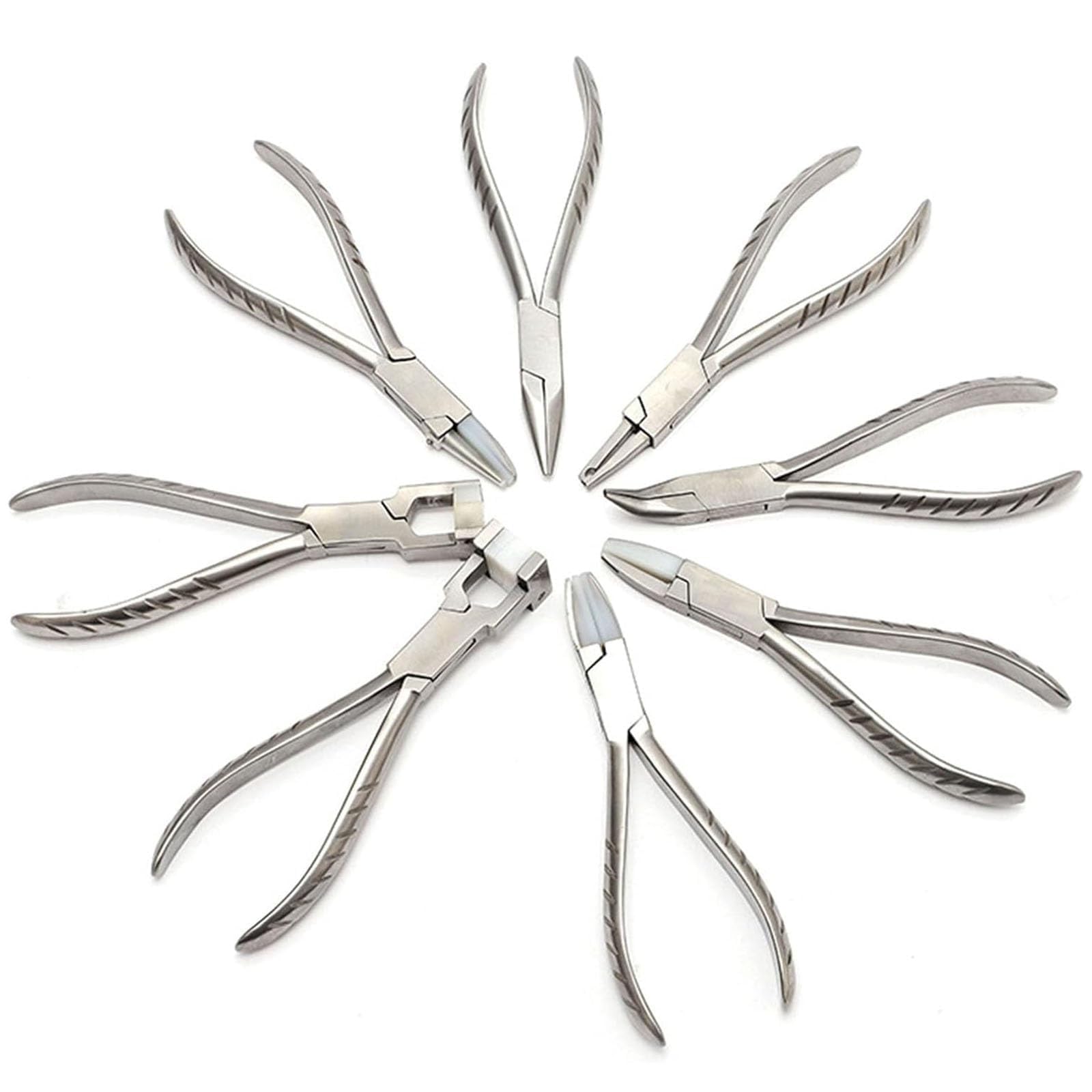 Kit di riparazione per occhiali con 8 pinze e 6 cacciaviti, set di strumenti ottici con pinzette e uncinetto per la regolazione del telaio