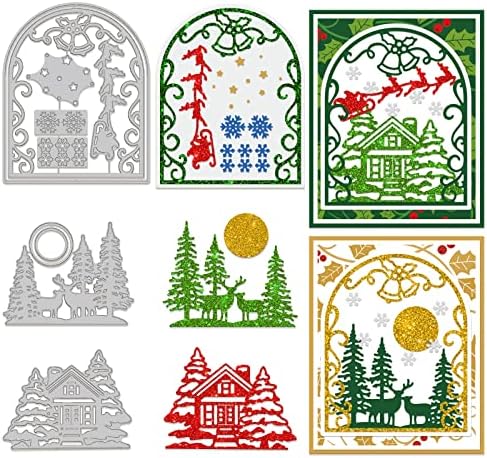 GLOBLELAND 2Pcs Metal Christmas Gnome Cutting Dies Santa Claus Dwarf Die Cuts Embossing Stencils for Paper Card Making Decoration DIY Scrapbooking Album Craft Decor