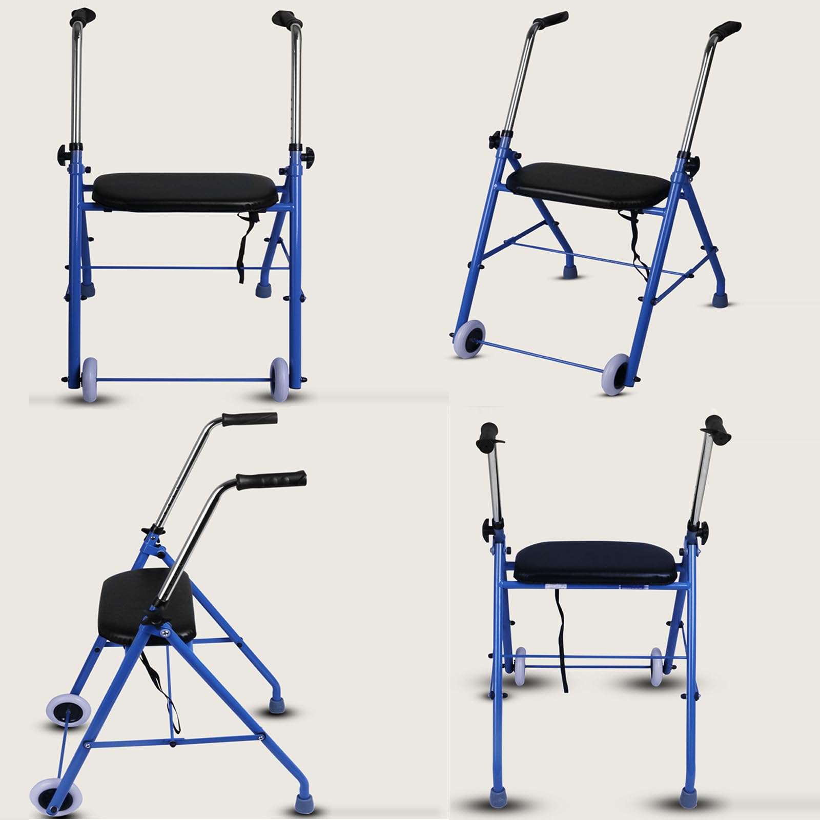 Składany rollator, z siedziskiem, 350 Lbs