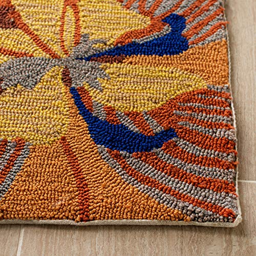 Tapete SAFAVIEH 3'6" x 5'6" Gris y Naranja miniatura 3