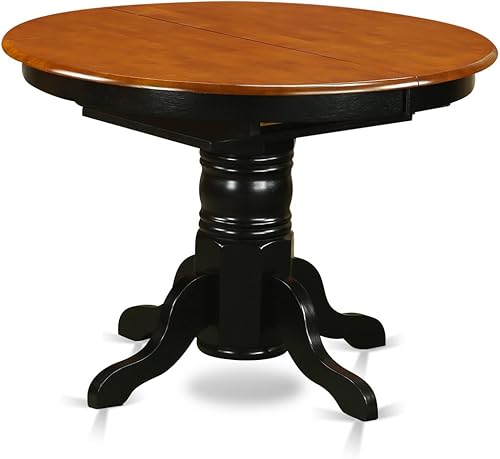 Miniatura 3 de East West Furniture KENL7-BLK-LC - Juego de mesa de comedor moderno de 7 piezas, consta de una mesa ovalada de madera con hoja de mariposa y 6