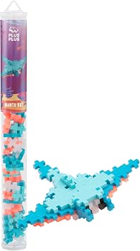 PLUS PLUS Ocean Playset Bundle - Set of 5, 3D Ocean Animal Figures | Fun Stem Toys, Gifts Boys & Girls, Mini Waffle Blocks, Christmas Stocking Stuffers for Kids, Beach Toys, Car Ride Activities
