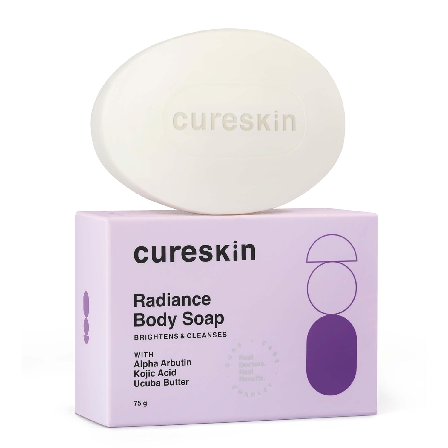 Cureskin Radiance Body Soap | For Pigmentation & Sun Damage with Alpha Arbutin, Kojic Acid and Ucuba Butter | Kojic Soap for Men & Women | Kojic Acid Soap for Skin Whitening | Soap Tan Removal, 75 g (Pack of 1) Cureskin Radiance Body Soap | For Pigmentation & Sun Damage with Alpha Arbutin, Kojic Acid and Ucuba Butter | Kojic Soap for Men & Women | Kojic Acid Soap for Skin Whitening | Soap Tan Removal, 75 g (Pack of 1)