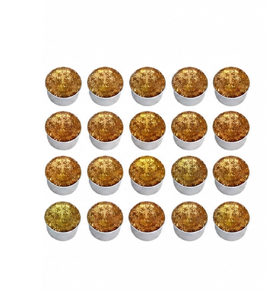 Handmade Scented Coloured Tealight Candles (Golden, Set of 20)-image-37