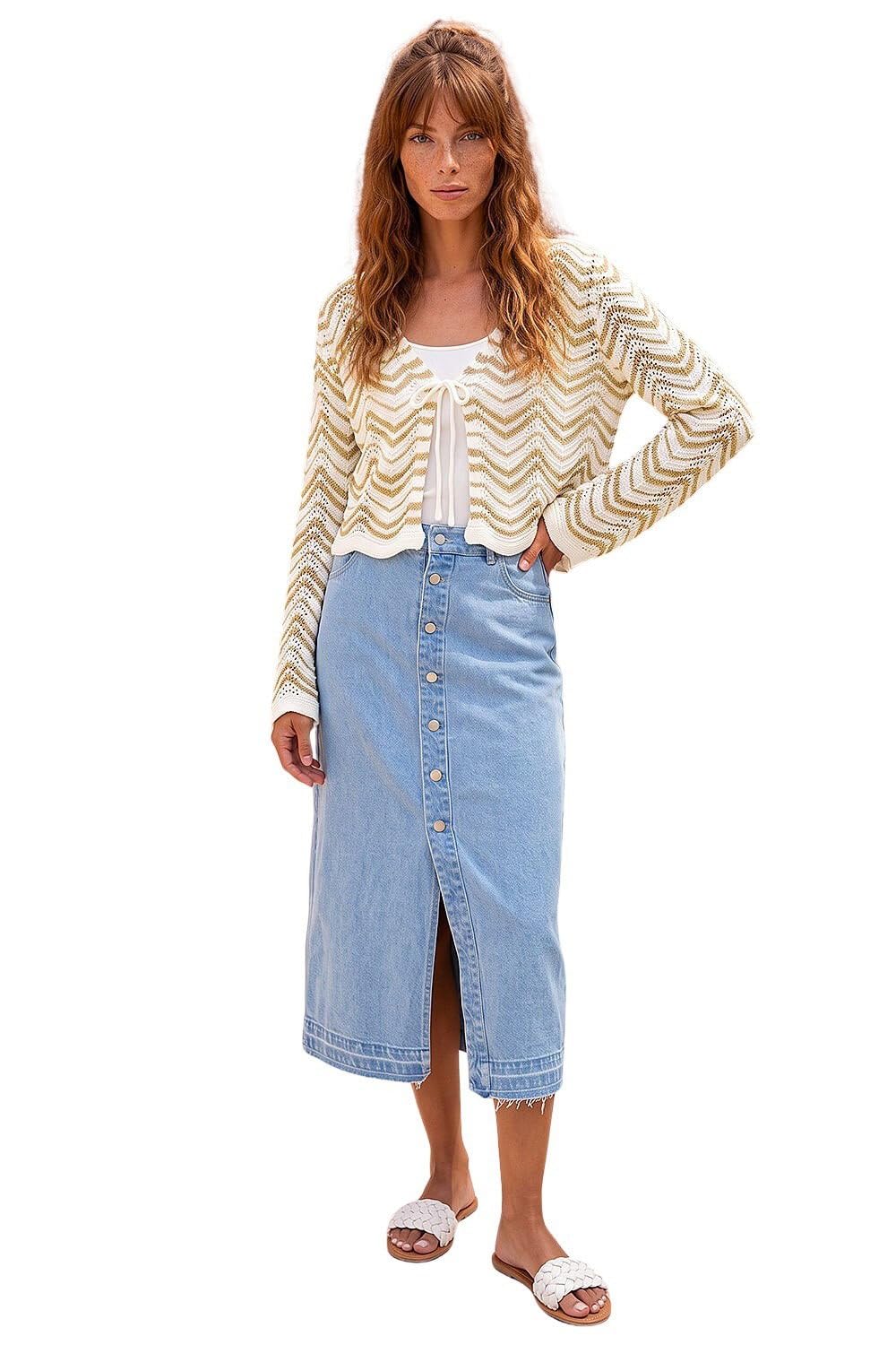 Roman Originals Women's Ivory Textured Shimmer Wave Shrug For Uk - Everyday Holiday Spring Summer V-Neckline Comfy Soft Evening Vacation Work Party - Size 14