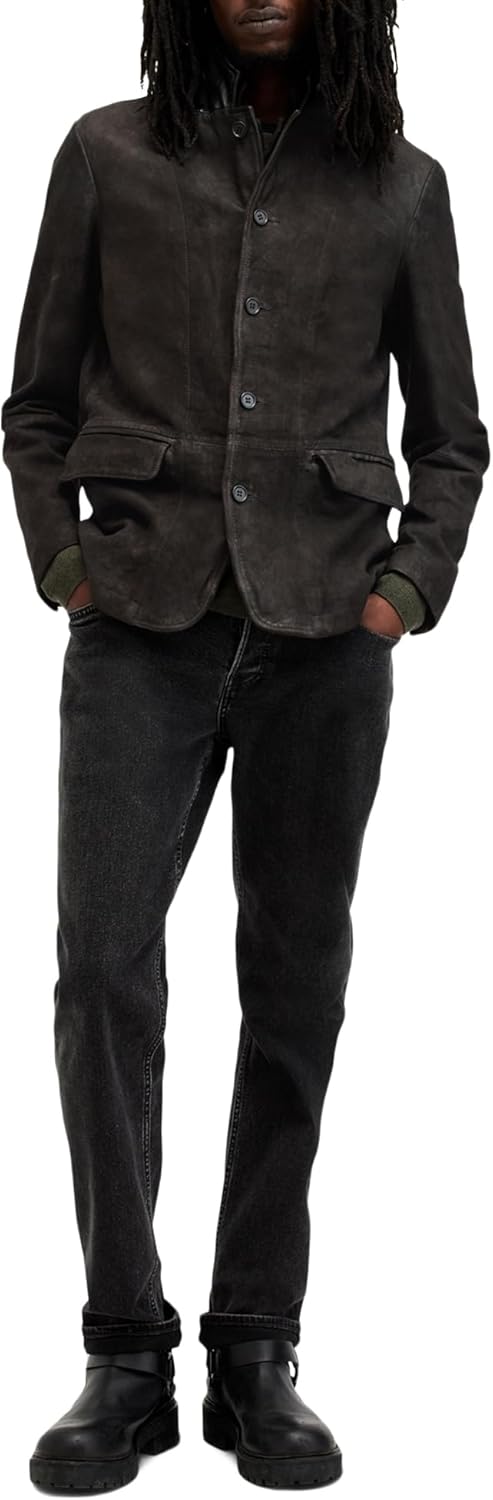 Allsaints Mens Survey Leather Blazer - Image 5