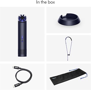 Dyson HushJet Mini 3-in-1 Bladeless Personal Fan (Ink/Cobalt) | Powerful, Quiet Evaporative Cooling | Handheld, Wearable & Desktop, 25 m/s Max airflow, 5 Speeds + Boost, 6 hr Runtime