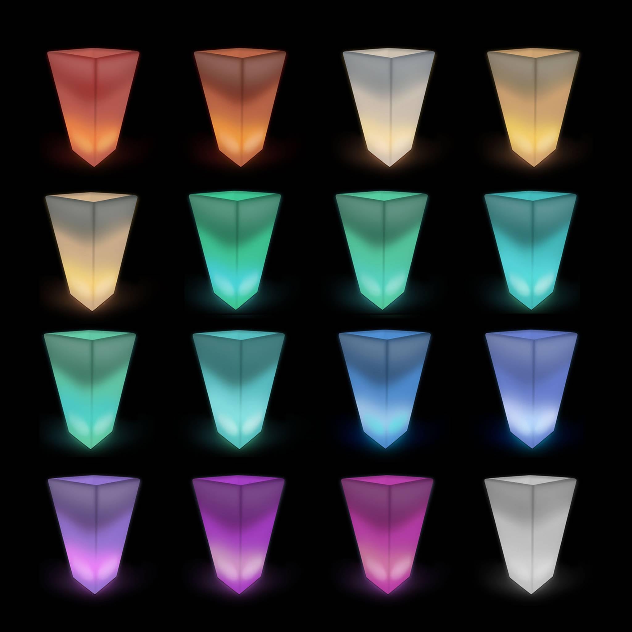 Alice's Garden - Vase LED 75cm - Pot de fleurs décoratif lumineux. 16 couleurs. 75cm. rechargeable. télécommande