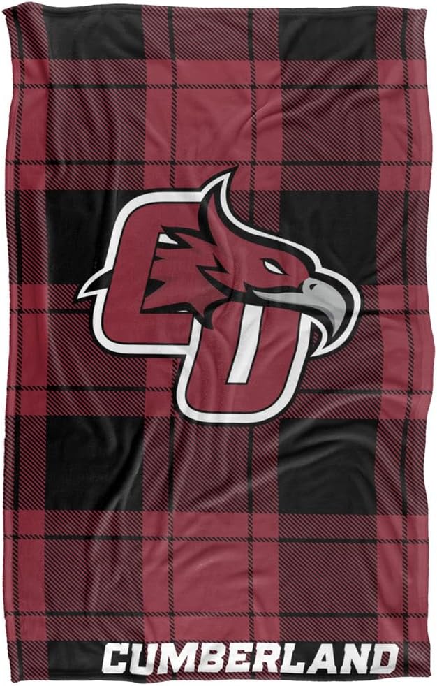 LOGOVISION Cumberland University Campus Plaid Spirit Silky Touch Super Soft Throw Blanket 36"x58"