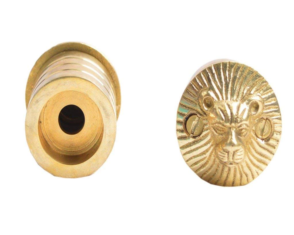 BICYCLISM Online RJEXHB01 Handle Nob (Pack of 2) Brass Product for Royal Enfield Classic Chrome