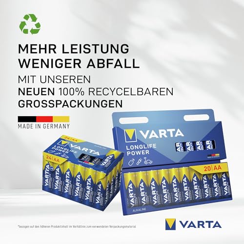 VARTA Longlife Power AA Batterien Cube 24er Pack