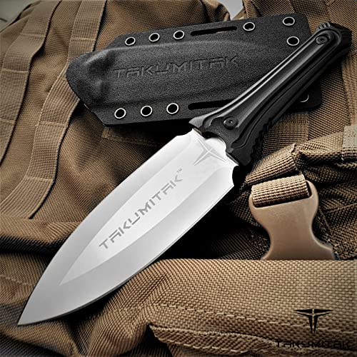 Tactical Knife Hunting Knife Survival Knife D2 Spear Point Blade G10 Handle Kydex Sheath Molle Clip Fixed Blade Knives Camping Accessories Camping Gear Survival Kit Survival Gear And Equipment Tactical Gear Hunting Gear Edc Knife Edc Gear 82774 (Silver Tkf203Sl) #TOP5