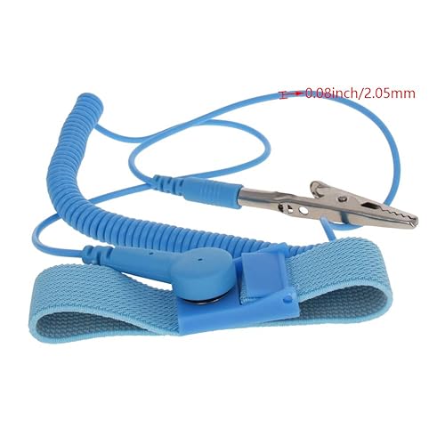 Miniatura 4 de Othmro Correa de muñeca ESD antiestática inalámbrica PV18, pulsera antiestática inalámbrica, correa de muñeca tejida flexible, banda de descarga