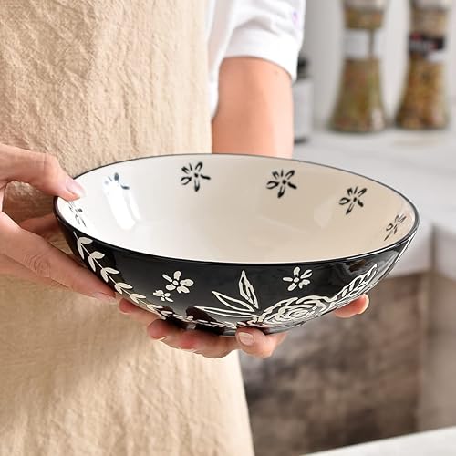 Miniatura 10 de Wisenvoy Cuencos de pasta de 40 onzas, cuencos para pasta, cuencos de 8 pulgadas, cuencos de cerámica para ensalada, cuencos para pasta, juego de 4