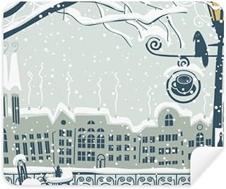 Snow Tree Bird City Streetlight Cleaning Cloth Screen Cleaner 2pcs Suede Fabric