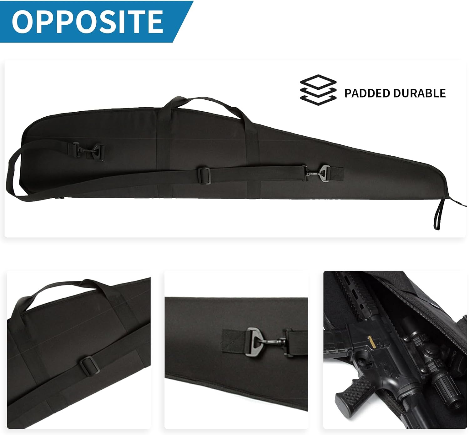 Long Rifle Case Soft Classic Tactical Soft Rifle Case Adjustable Shoulder Strap Suitable for ...