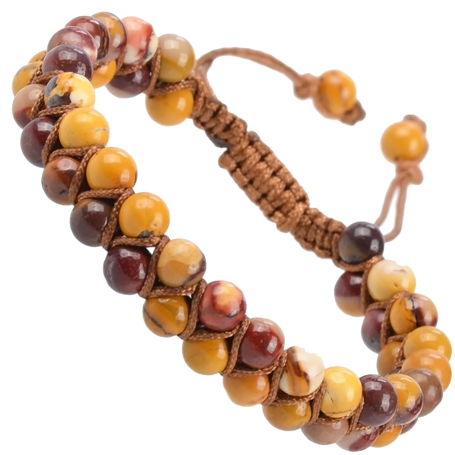 MASSIVE BEADS Double Layer Natural Chakra Healing Power Crystals Macrame Bracelet Yoga Stone Beads Gemstone Meditation Relax Anxiety Bangle for Unisex Women Men