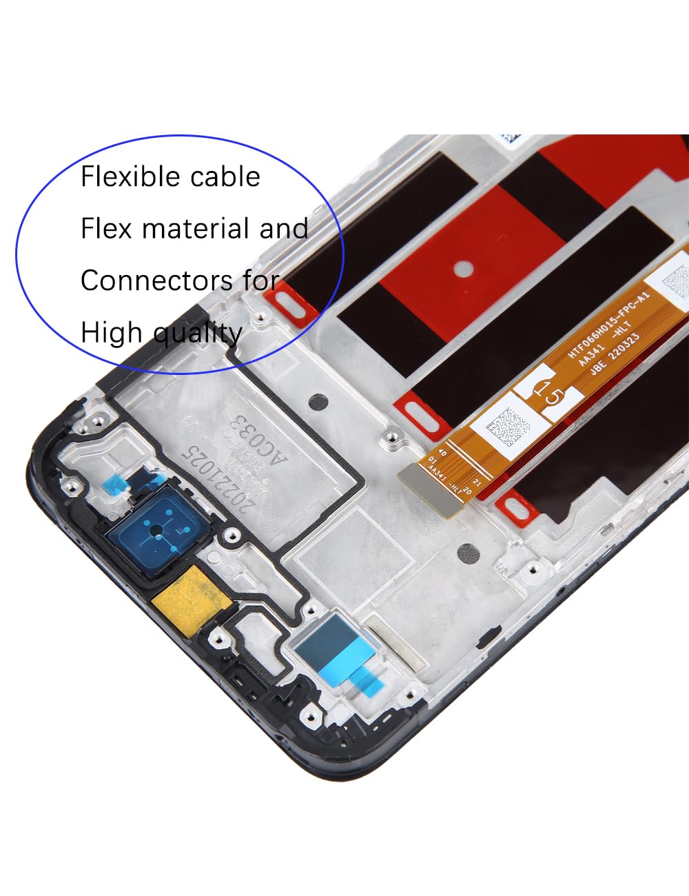 Pantalla de repuesto para pantalla LCD Oppo A57 4G / A57s, CPH2387 CPH2385, kit de piezas de reparación (negro con marco)