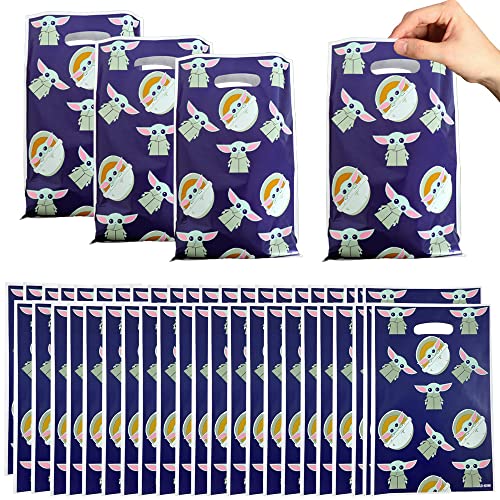 Bolsas de Dulces StarWars-Yoda, 50 Piezas se Puede Reutilizar Bolsa de Fiesta Regalo Bolsas de Plástico Bolsas para Cumpleaños para Envolver Regalos, Fiestas de Cumpleaños para Niños, Fiesta Temática