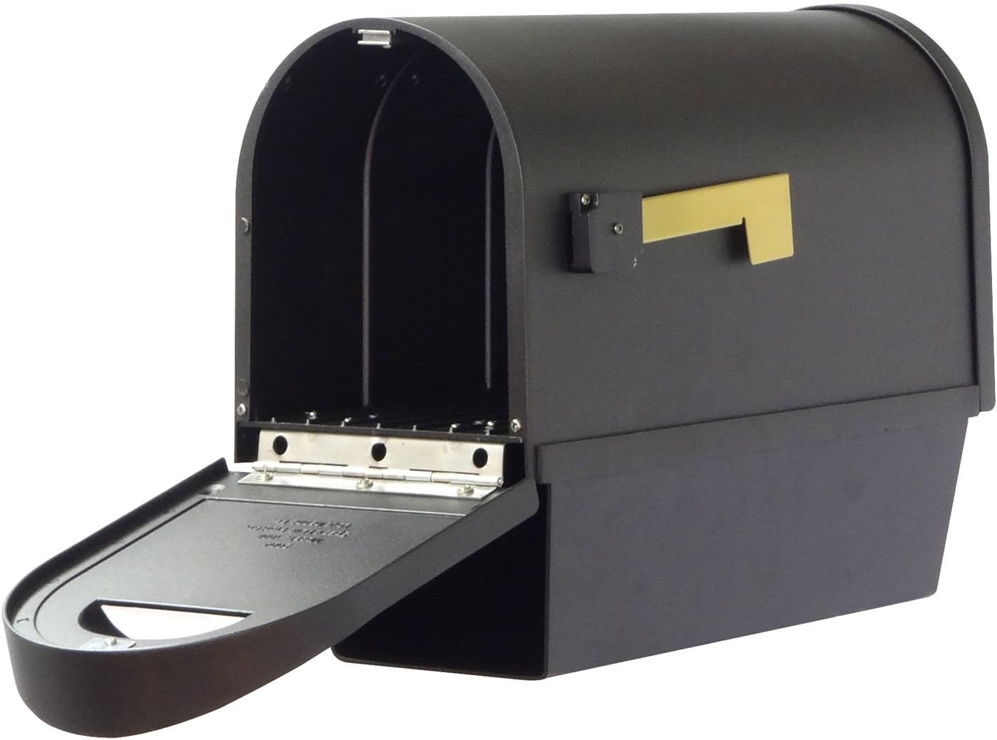 Special Lite Products Classic Curbside Mailbox with Newspaper Tube and Springfield Mailbox Post with Base