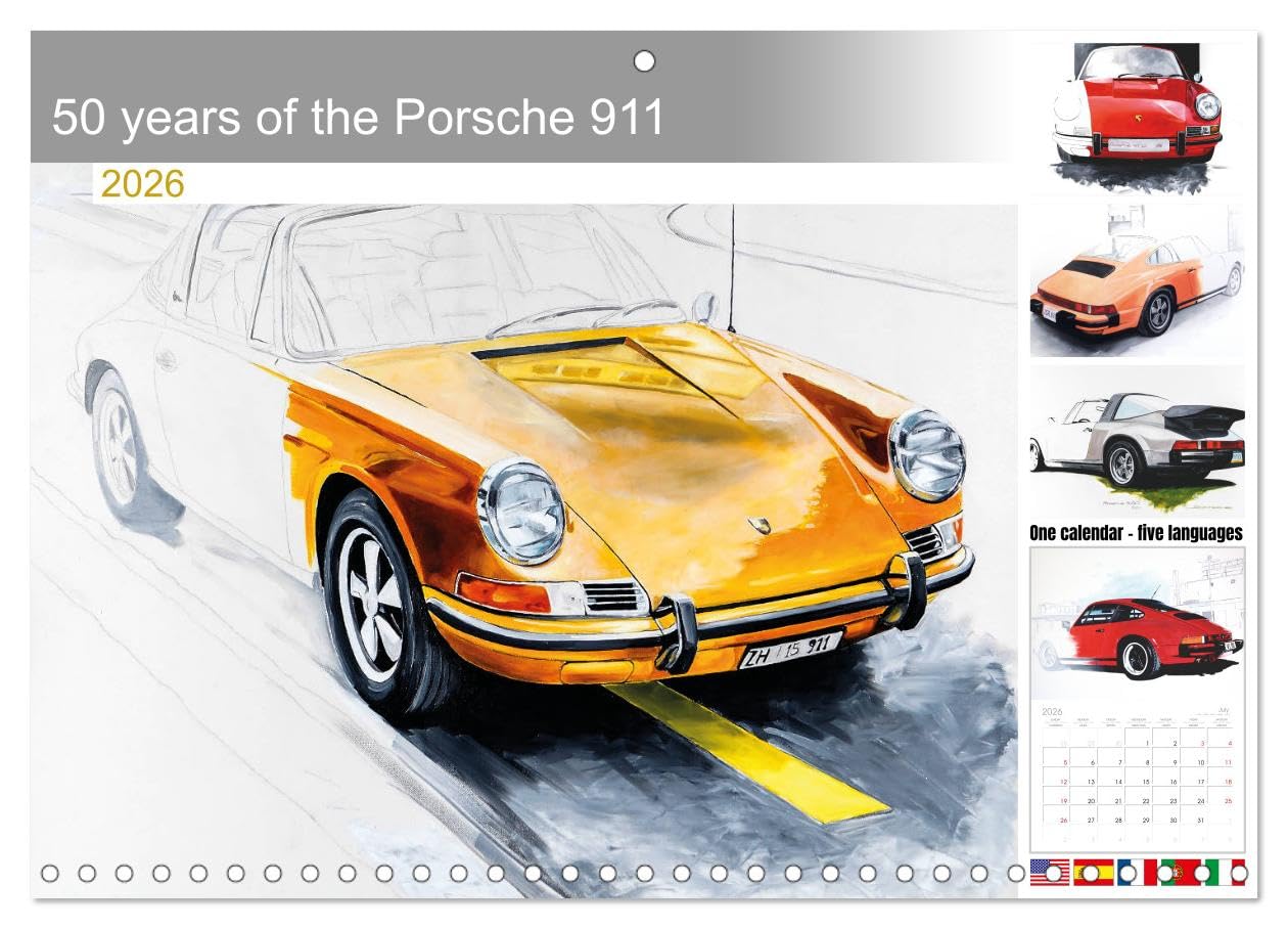 Amazon.co.jp: ポルシェ911の50年 (月間壁掛けカレンダー 2023年 11.7