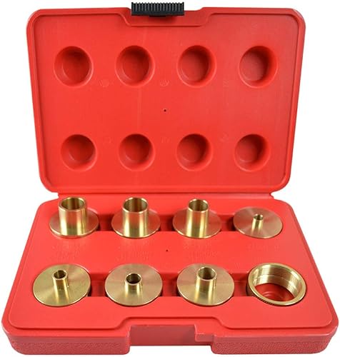 Big Horn 19604 Juego de bujes de enrutador de latón, 9 piezas