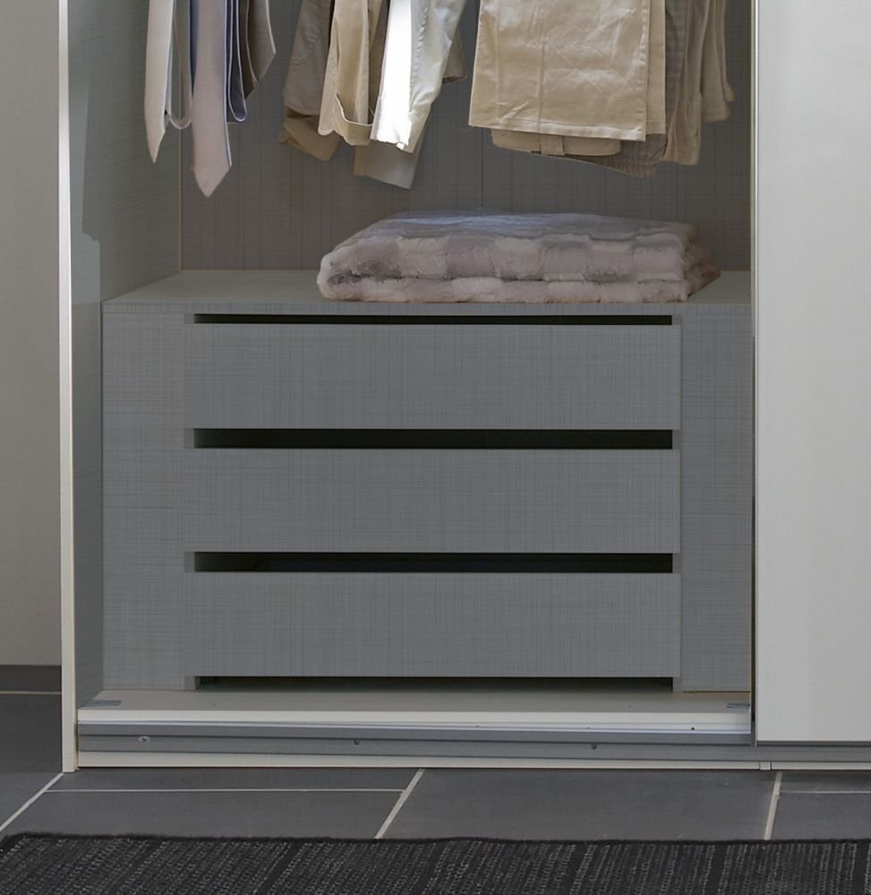 Schubkasteneinsatz Luv Schubladeneinsatz Kleiderschrankzubehör Zubehör Kleiderschrankeinteilung grau Schränke Rastermaß 50cm/100cm 96x54x43cm